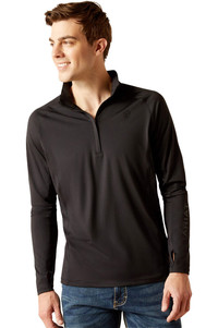 2023 Ariat Mens Lowell Long Sleeve Base Layer Top 10046334 - Black